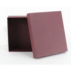 John Lobb 8.5 x 7.25 x 2.5 Burgundy Scarf Accessory Gift Box with Lid